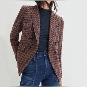 Veronica Beard Miller Plaid Dickey Jacket Size 6